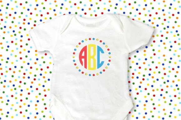 Download Tri-Dot Round Monogram Frame Embroidery - Gram Collection