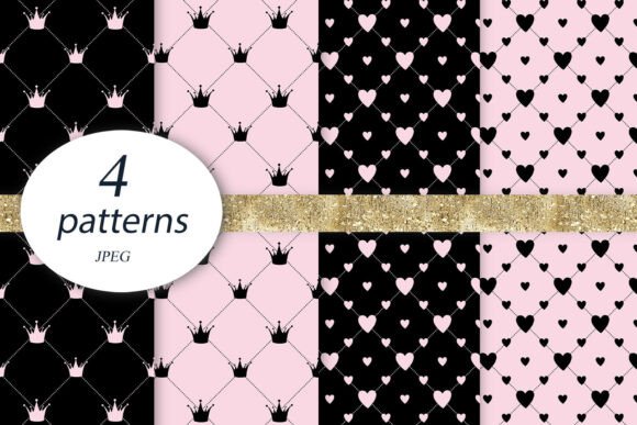 Download Princess Crown Paper Pink Heats Backdrop - Premium Resources