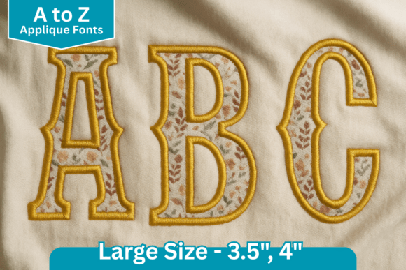 Download Vintage Serif Applique Embroidery Font - Embroidery font Collection