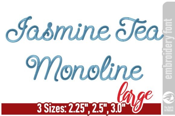 Download Jasmine Tea Monoline Embroidery Font - L - Embroidery font Collection