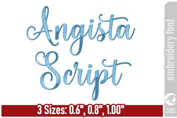 Download Angista Script Embroidery Font - Embroidery font Collection