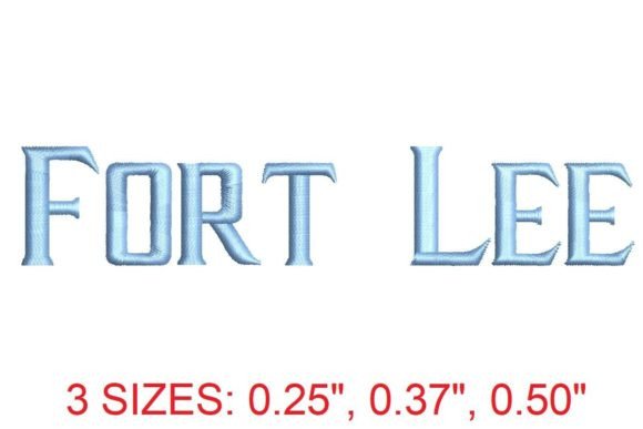 Download Fort Lee Embroidery Font - Embroidery font Collection