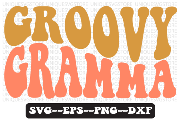 Download Groovy Gramma Wavy Retro Svg Design - Gram Collection