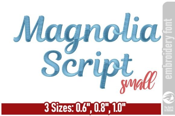 Download Magnolia Script Embroidery Font - Small - Embroidery font Collection