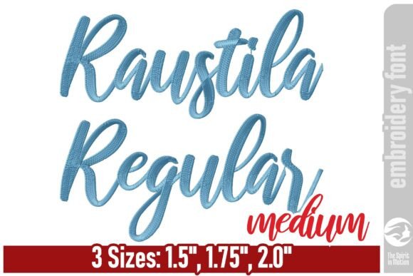 Download Raustila Embroidery Font - Medium - Embroidery font Collection