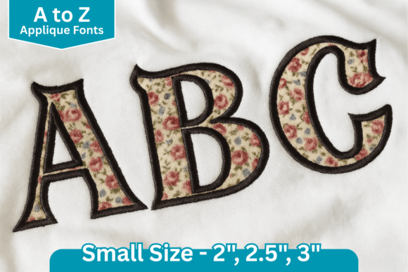 Download Royal Stitch Applique Embroidery Font - Embroidery font Collection