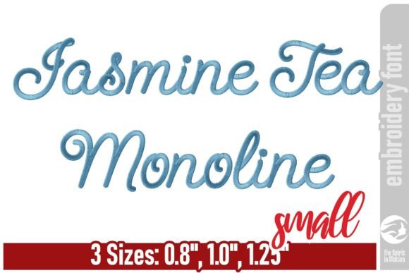 Download Jasmine Tea Monoline Embroidery Font - S - Embroidery font Collection