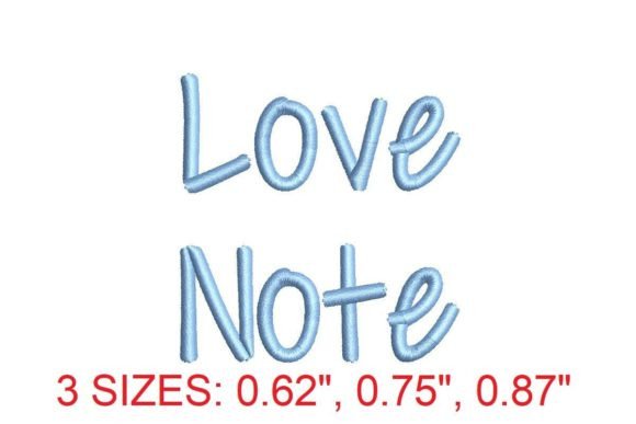 Download Love Note Embroidery Font - Embroidery font Collection