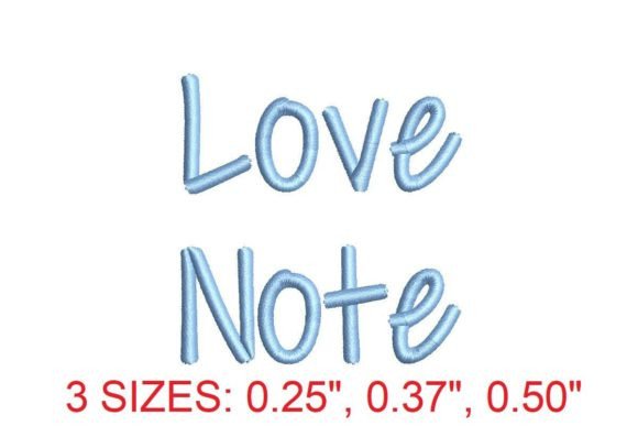 Download Love Note Embroidery Font - Embroidery font Collection