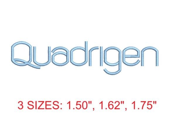 Download Quadrigen Embroidery Font - Embroidery font Collection