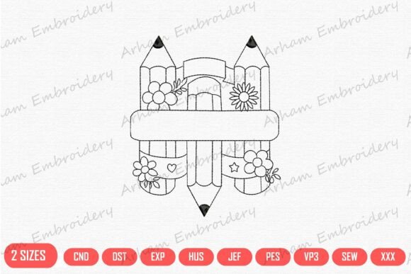Download School Pencil Monogram Frame - Gram Collection