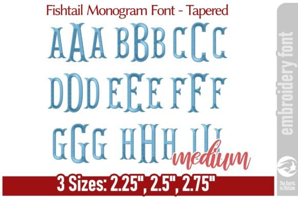 Download Fishtail Monogram Font - Tapered / M - Gram Collection