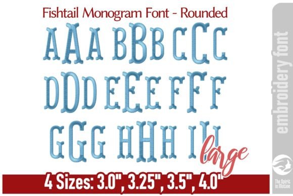 Download Fishtail Monogram Font - Rounded / L - Gram Collection